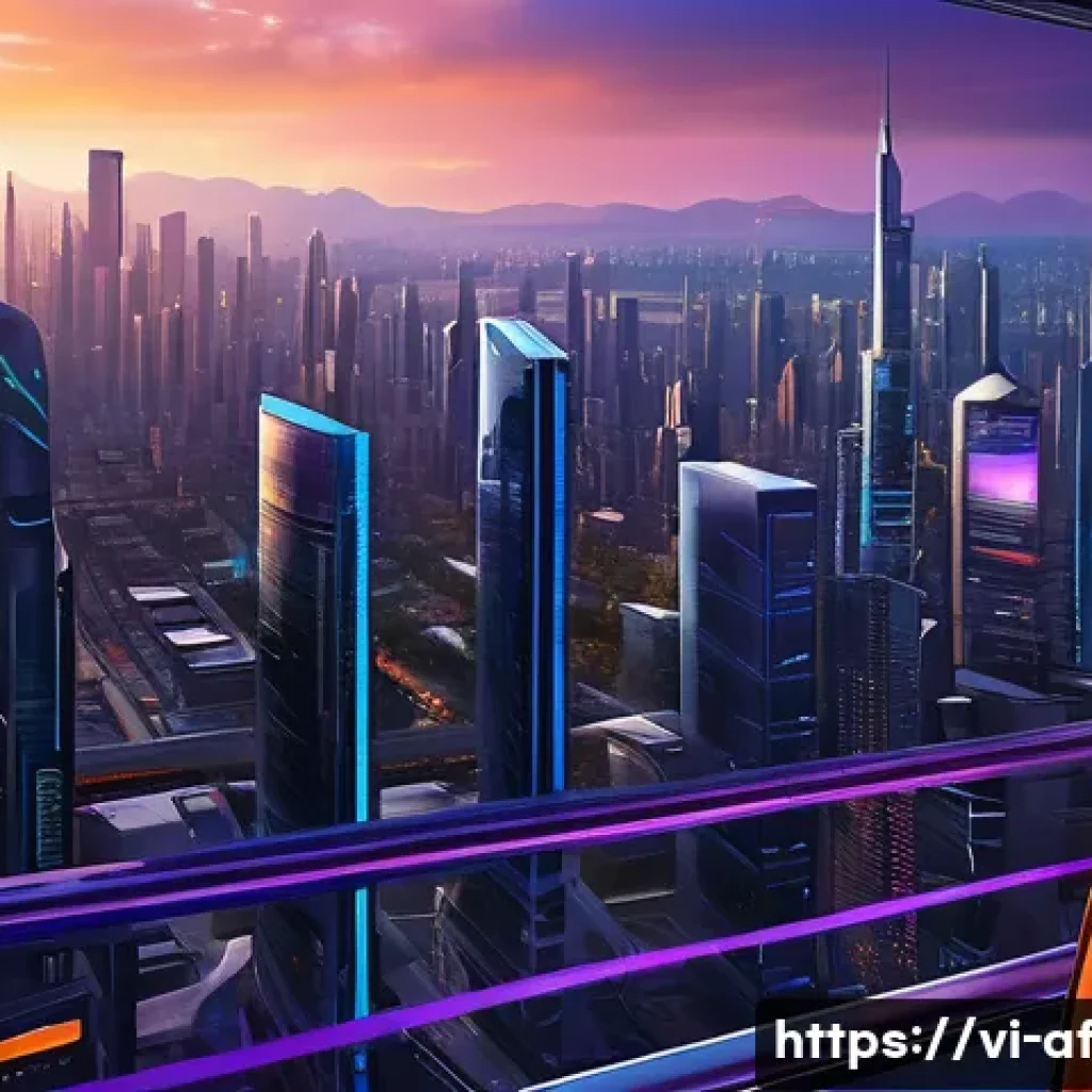 AI 그림의 저작권 등록 절차 - **Prompt 1: Futuristic City Sunset**
"A breathtaking panoramic view of a bustling futuristic cit...