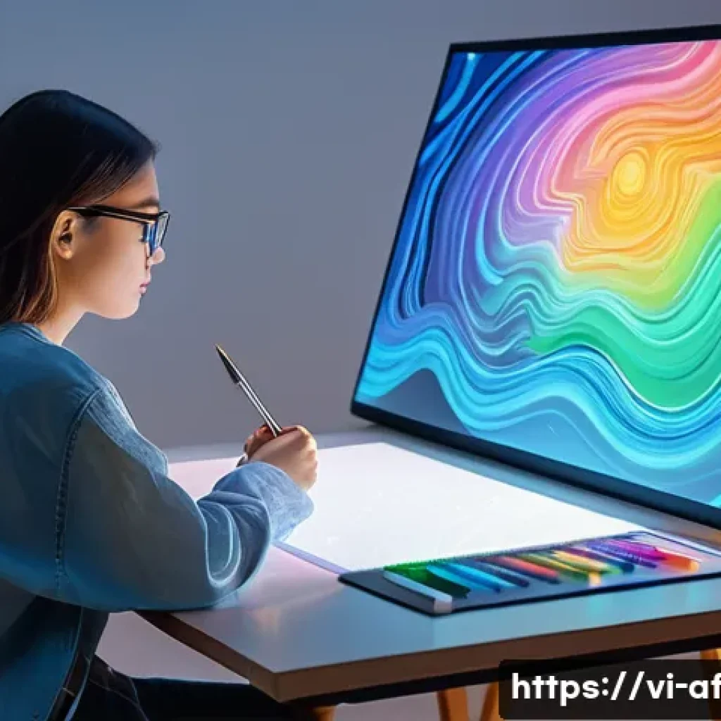 인공지능 작품의 저작권 등록 방법 - **Prompt 1: Human-AI Art Collaboration**
A bright, modern art studio bathed in soft, natural lig...