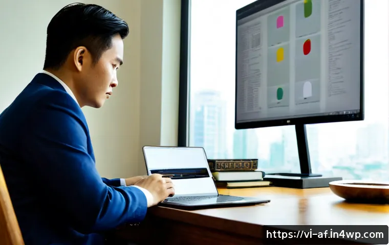 AI 아트의 저작권 및 판례 분석 - Photorealistic editorial scene of a Vietnamese intellectual property lawyer and a digital artist sea...